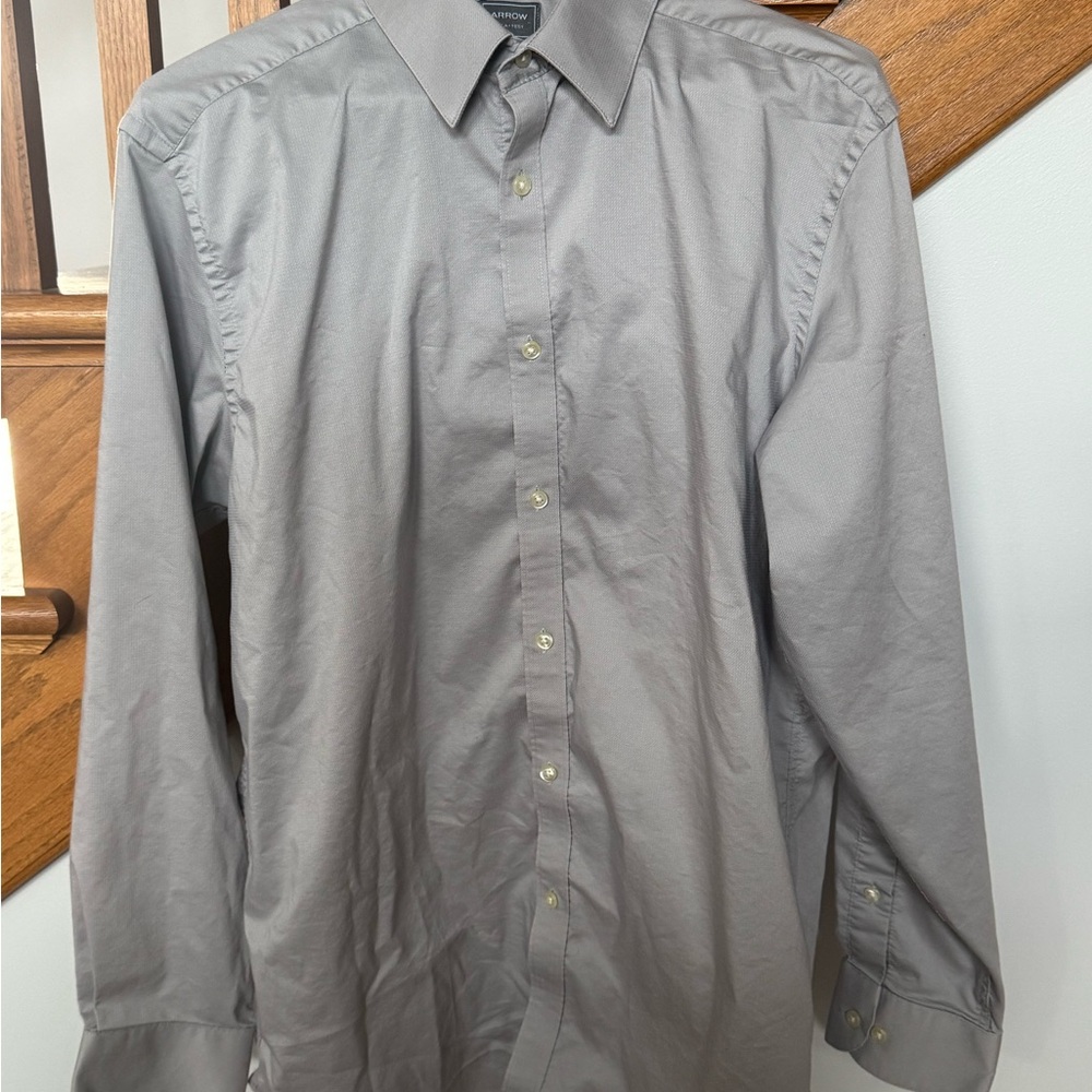 Arrow Gray Dress Shirt Classic Formal Style 32/33